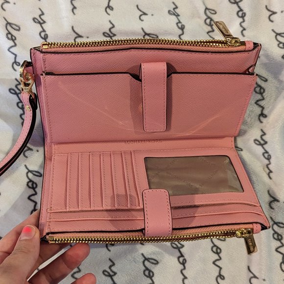 Baby Pink Michael Kors Wristlet Wallet - Picture 1 of 2